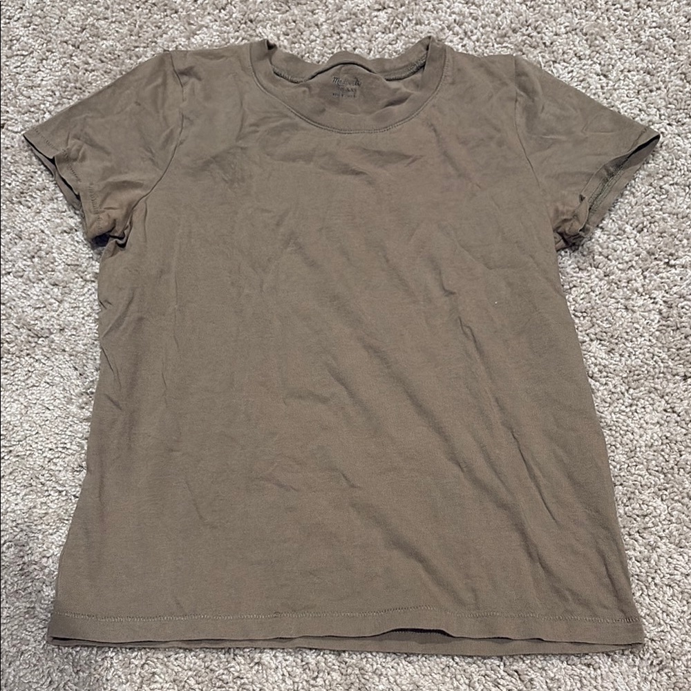 Madewell Olive Vintage Cotton Tee